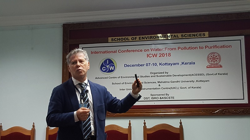 DECEMBER 2018. The lecturer D. José Juan Santana Rodríguez gave an invited lecture on The International Conference On Water: From Pollution To Purification