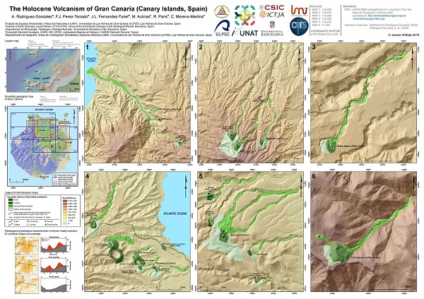 NOVEMBER 2018. GEOVOL division researchers complited the first detailed map of the Holocene volcanism of Gran Canaria